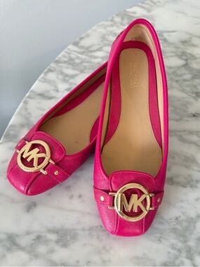 Michael Kors Fulton Women's Pink Logo Ballet Flats